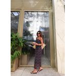 Vestido Tule Tomara que Caia Poá - Preto com Poá Branco 