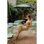 Vestido Tule Tomara que Caia Poá - Amarelo com Poá Marrom 