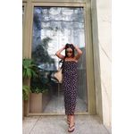 Vestido Tule Tomara que Caia Poá - Preto com Poá Branco 