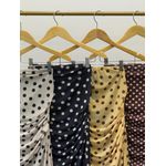 Vestido Tule Tomara que Caia Poá - Off White com Poá Preto 