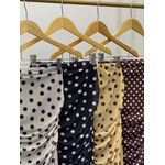 Vestido Tule Tomara que Caia Poá - Off White com Poá Preto 