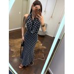 Vestido Gola Boba Poá - Preto com Poá Branco