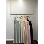 Vestido Cetim Maroca - Champanhe