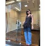 Vestido Cetim e Renda Gabrielle - Preto