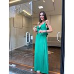 Vestido Decote V Costas Mirabela - Verde