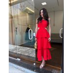 Vestido Camadas Gabi - Vermelho