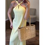 Vestido Malu Alfaiataria Marrant - Amarelo Manteiga 