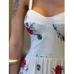Vestido Linho Meia-Taça Bordado