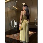 Vestido Pesponto Alfaiataria Marrant - Amarelo