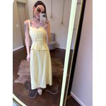 Vestido Pesponto Alfaiataria Marrant - Amarelo