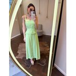 Vestido Pesponto Alfaiataria Marrant - Verde