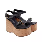 Sandália Anabela com Fivelas 182176 Floter Preto