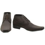 Bota Social Clássica Masculina Nobuck Café