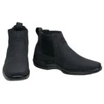 Botina Masculina Confort Nobuck Preta