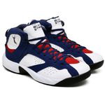 Tênis De Basquete Dunk Adrenaline Branco, Azul E Vermelho