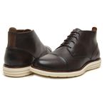 Sapato Casual Oxford Masculino Cano Médio Café