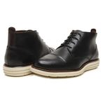 Sapato Casual Oxford Masculino Cano Médio Preto