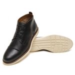 Sapato Casual Oxford Masculino Cano Médio Preto