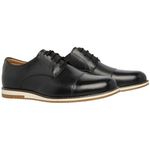 Sapato Casual Oxford Masculino Pontilhado Preto