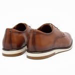 Sapato Casual Oxford Masculino Quadriculado Caramelo