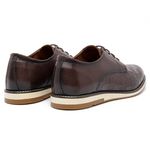 Sapato Casual Oxford Masculino Quadriculado Pinhão