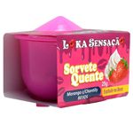 VELA SORVETE QUENTE MORANGO C/ CHANTILLY