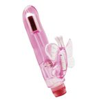 VIBRADOR BORBOLETA DE CRISTAL JELLY ROSA