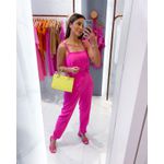 Cropped Linho- Pink