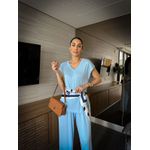 BLUSA ALONGADA COM CINTO