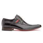 Sapato Social Derby Couro Cromo Preto