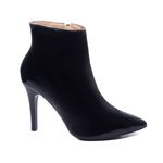 Bota Bico Fino Feminina Verniz Preto