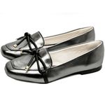 Mocassim Feminino Rasteiro Prata Velho