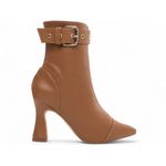 Bota Bico Fino Cano Médio Caramelo