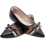 Sapatilha Feminina Bico Fino Preto