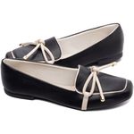 Mocassim Feminino Rasteiro Preto