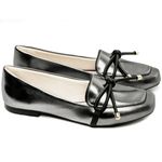 Mocassim Feminino Rasteiro Prata Velho