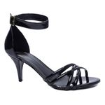 Sandália Salto Fino Baixo Preto