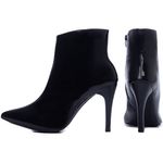 Bota Bico Fino Feminina Verniz Preto