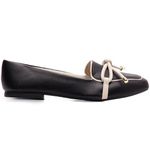 Mocassim Feminino Rasteiro Preto