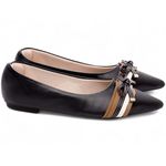 Sapatilha Feminina Bico Fino Preto
