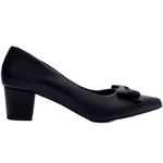 Sapato Scarpin Salto Bloco Grosso Baixo - 7050-01D_AR Preto
