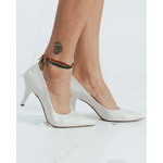 Sapato Scarpin Salto Fino Médio - Off White
