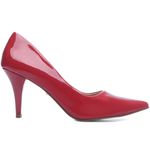 Sapato Scarpin Salto Fino Médio Vermelho