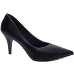 Sapato Scarpin Salto Fino Médio Preto