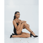 Sapato Scarpin Salto Bloco Grosso Preto