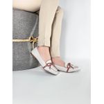 Mocassim Feminino Rasteiro Off White
