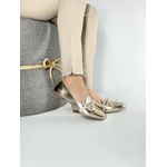 Mocassim Feminino Rasteiro Ouro Light