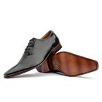 Sapato Social Masculino Oxford Couro Cromo Preto