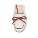 Mocassim Feminino Rasteiro Off White
