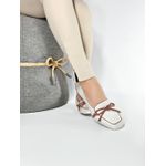 Mocassim Feminino Rasteiro Off White